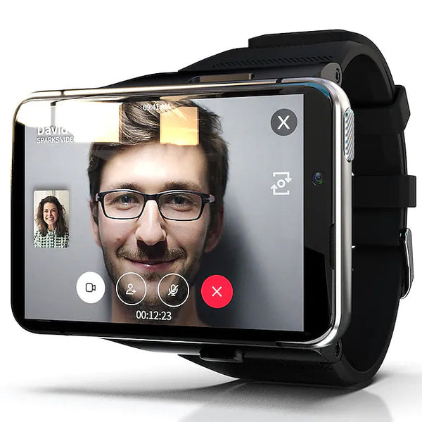 2.88 Inch Fitness Running Smartwatch resting on a surface showing a video call, available at Dailysale