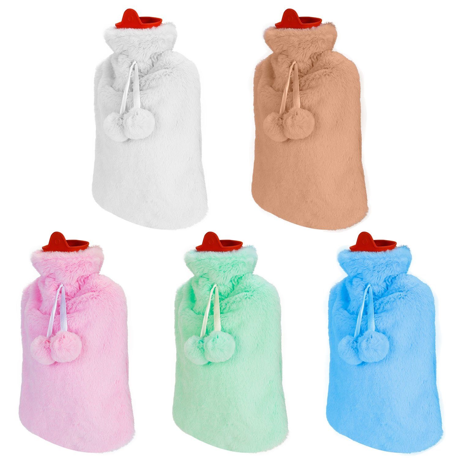 2L Hot Water Bottle with Plush Cover Wellness - DailySale