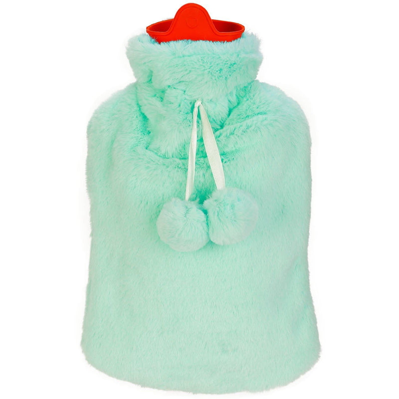 2L Hot Water Bottle with Plush Cover Wellness Green - DailySale