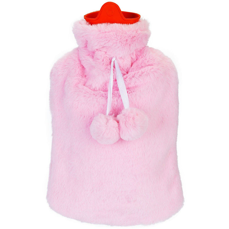 2L Hot Water Bottle with Plush Cover Wellness Pink - DailySale