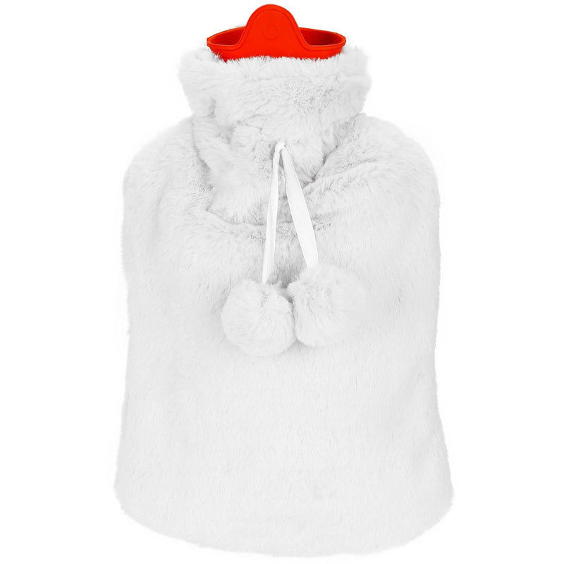 2L Hot Water Bottle with Plush Cover Wellness White - DailySale