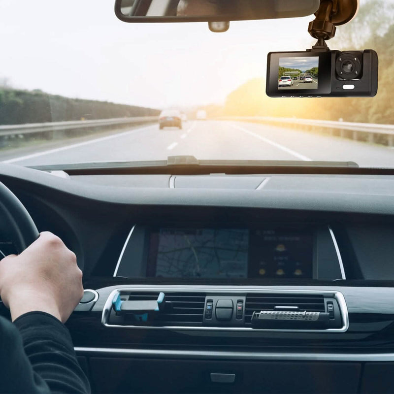 3 Channel Car DVR Dash Cam Video Recorder Cameras & Drones - DailySale