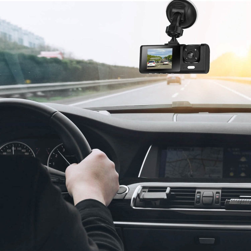 3 Channel Car DVR Dash Cam Video Recorder Cameras & Drones - DailySale