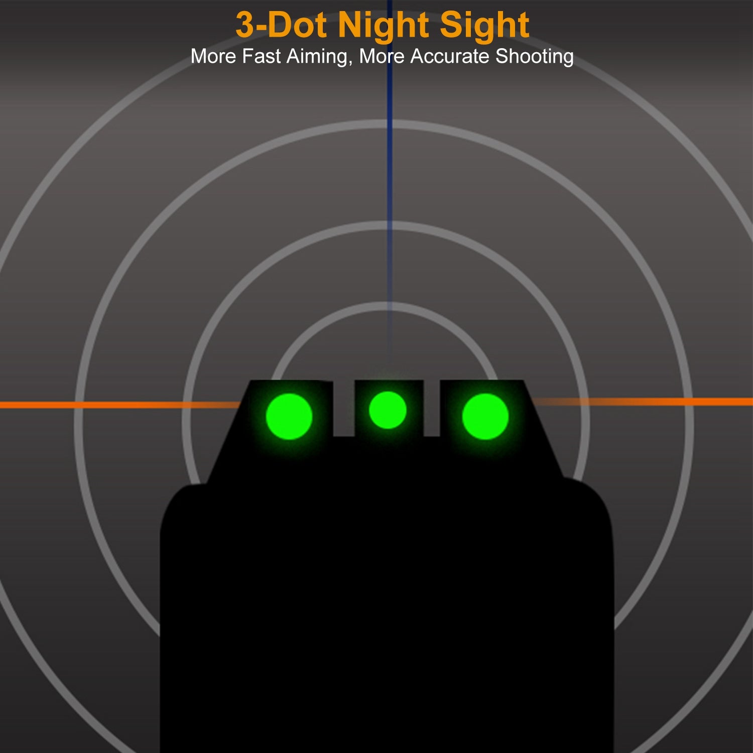 3-Dot Green Gun Night Sight Set Tactical - DailySale