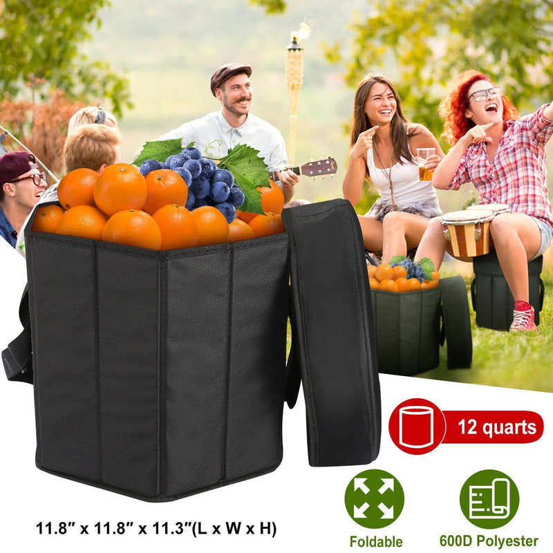 3 Gallon Collapsible Grocery Cooler Bag Seat Combo Sports & Outdoors - DailySale