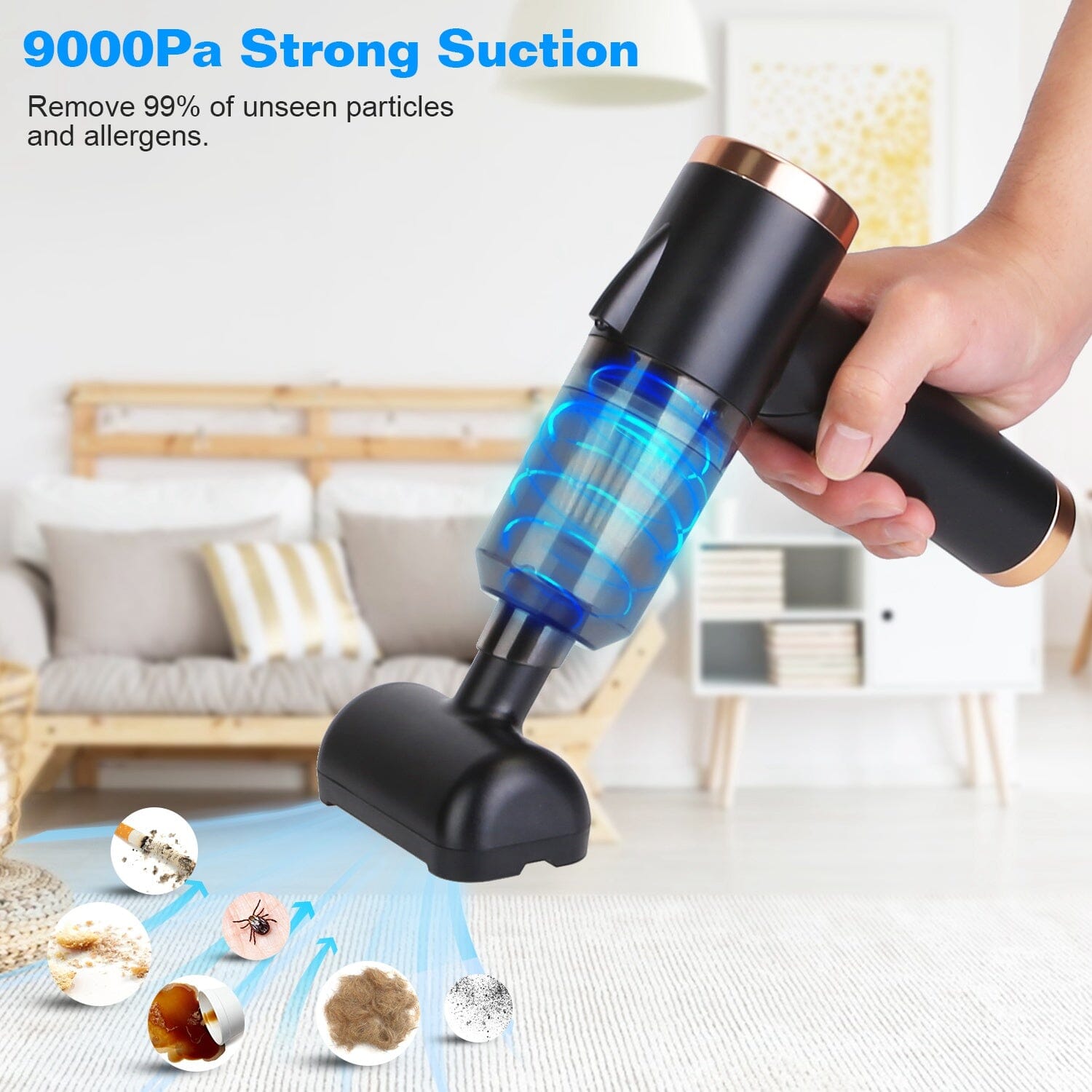 3-in-1 120W Portable Reachable Vacuum with Brush Nozzle Automotive - DailySale