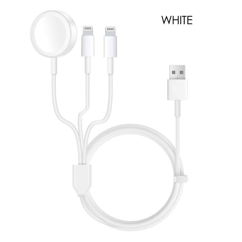 3-in-1 Apple iPhone & Watch Charger Mobile Accessories White - DailySale