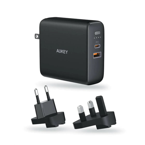 3-in-1 AUKEY Combo 5000mAh Portable Charger Travel Plugs US EU UK Mobile Accessories - DailySale