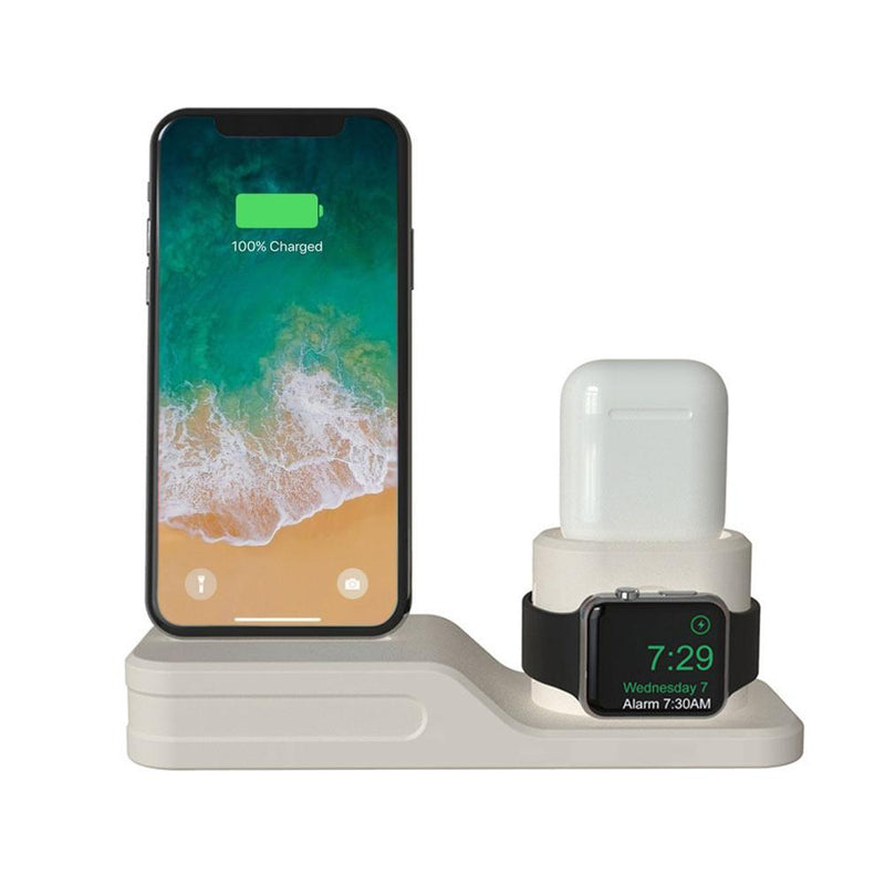 3-in-1 Charging Dock for Apple iPhone, Watch & AirPod Gadgets & Accessories White - DailySale