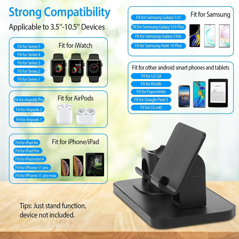 3-in-1 Charging Dock Station Phone Charger Stand Holder Mobile Accessories - DailySale