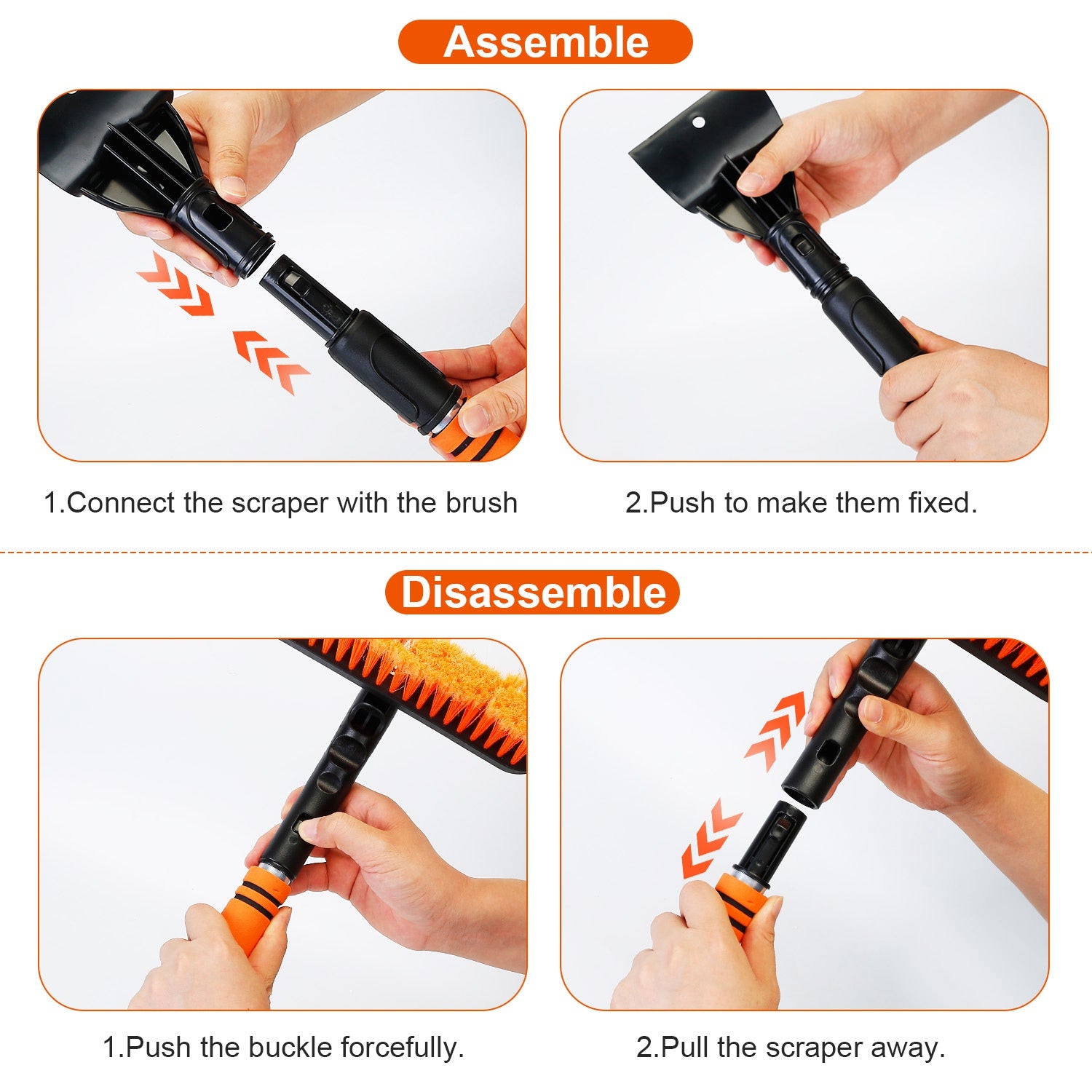 3 In 1 Extendable Windshield Ice Scraper Automotive - DailySale