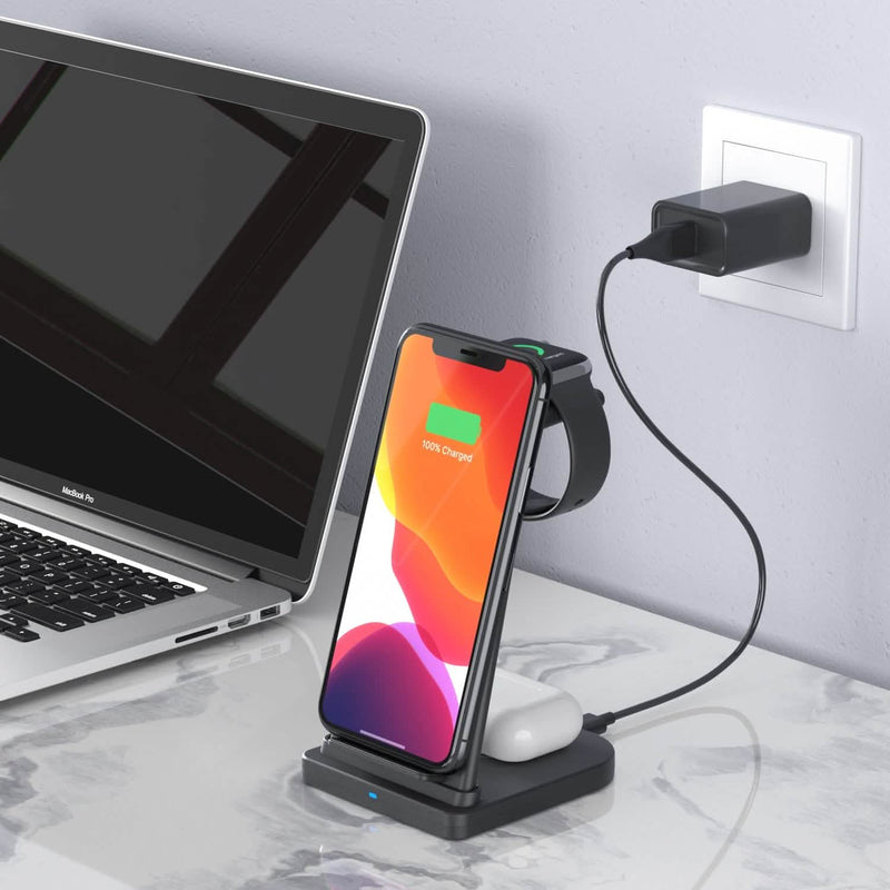 3-in-1 Foldable Fast Wireless Charging Stand Mobile Accessories - DailySale
