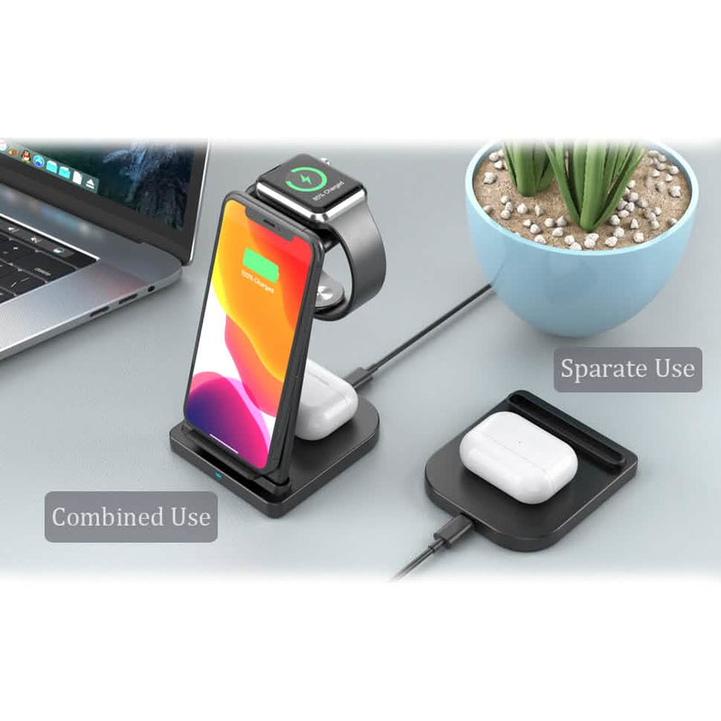 3-in-1 Foldable Fast Wireless Charging Stand Mobile Accessories - DailySale