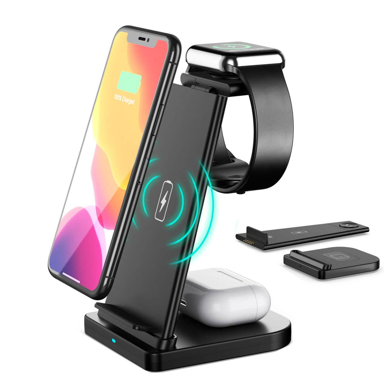 3-in-1 Foldable Fast Wireless Charging Stand Mobile Accessories - DailySale
