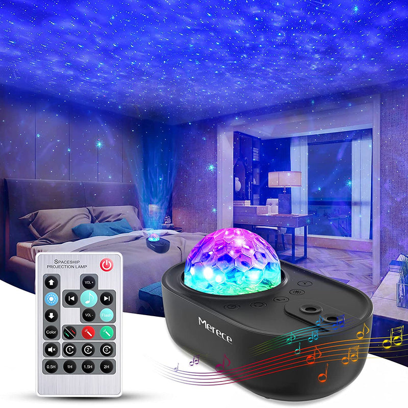 3-in-1 Galaxy Night Light Projector with Remote Control Indoor Lighting Black - DailySale