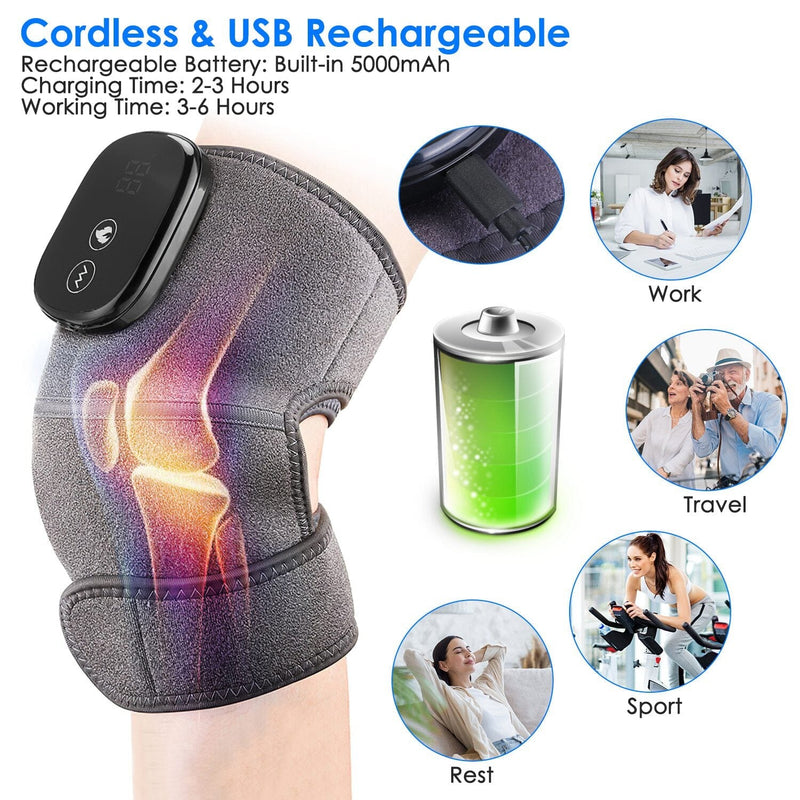 3-in-1 Heated Pads Massager with 3 Level Vibration Wellness - DailySale