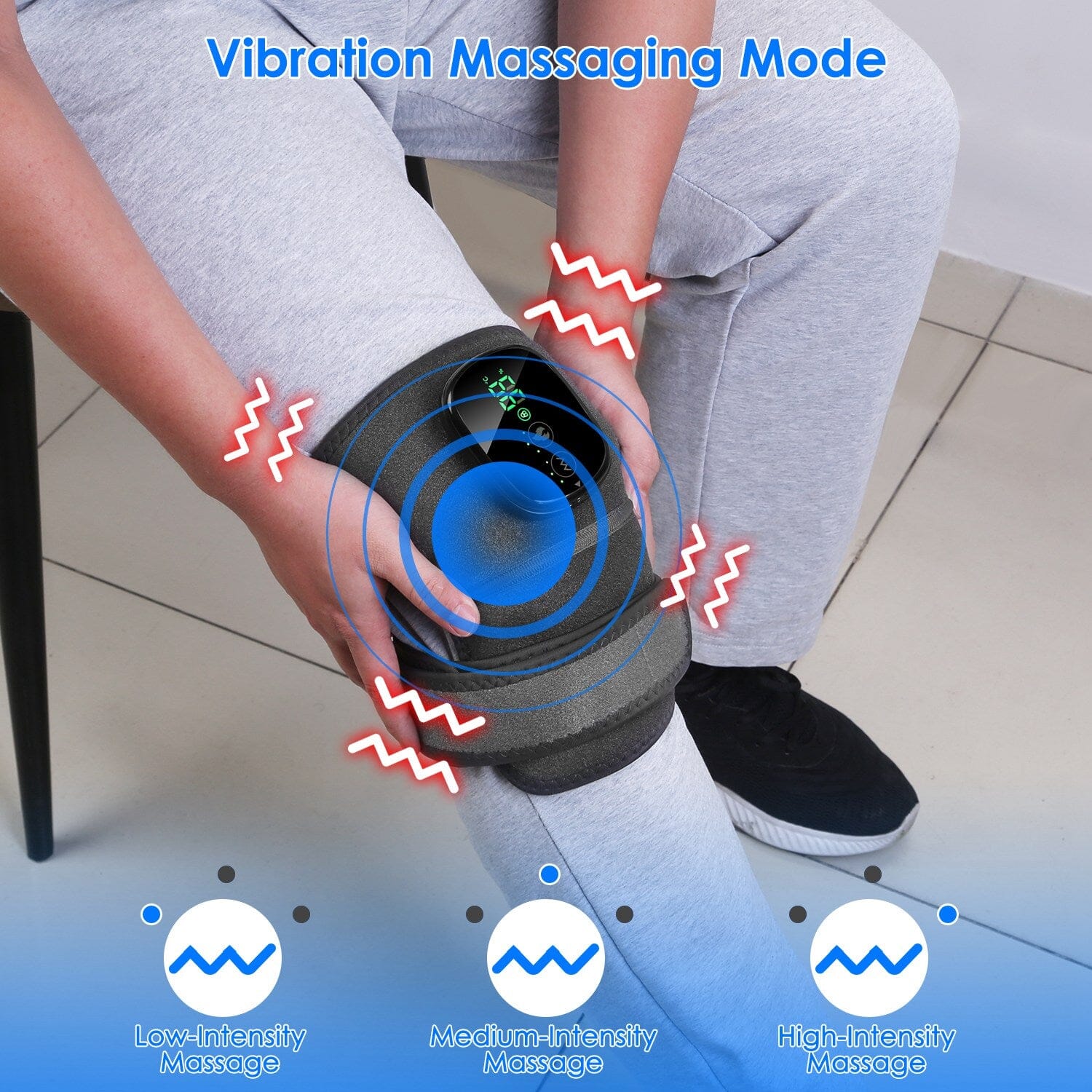 3-in-1 Heated Pads Massager with 3 Level Vibration Wellness - DailySale