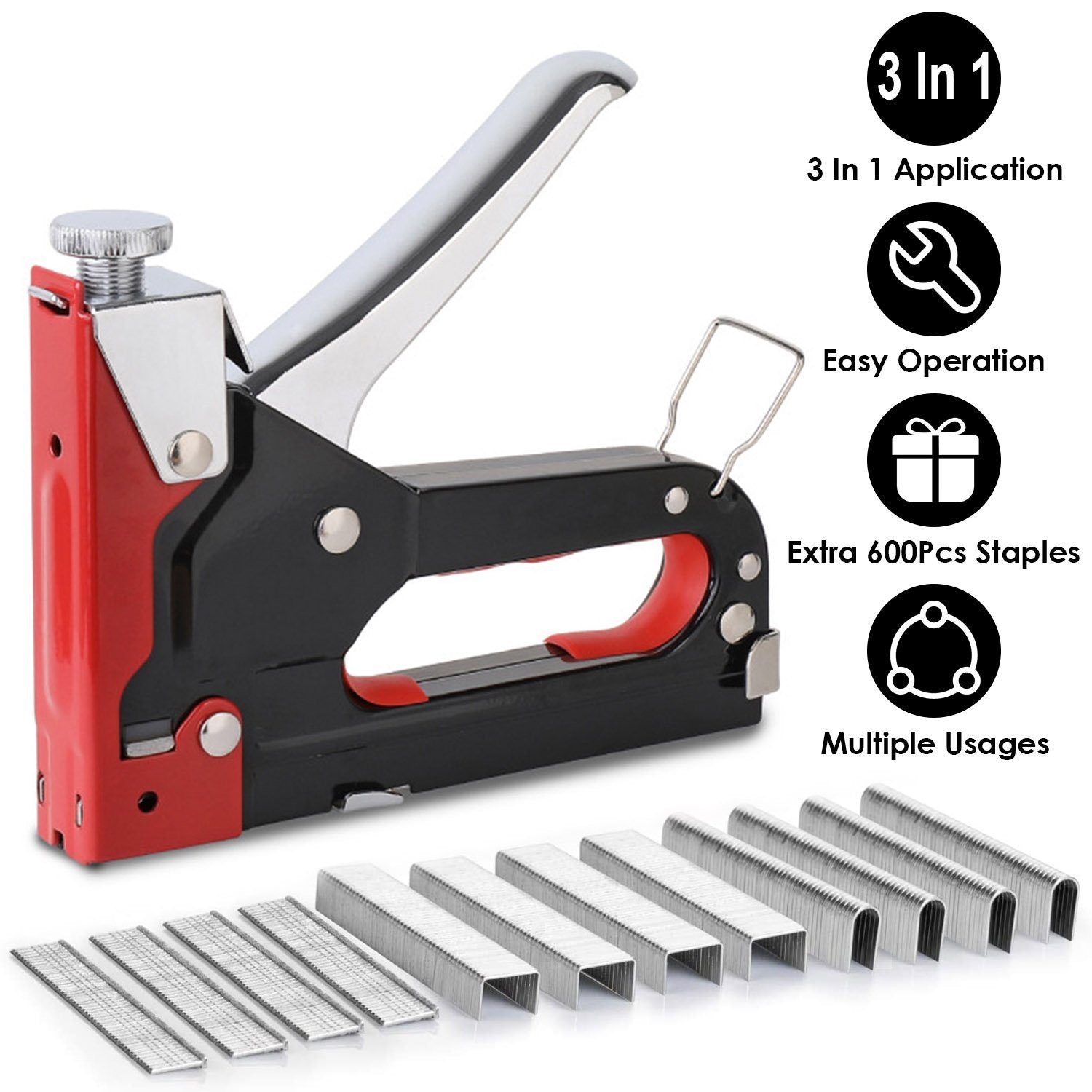 3-in-1 Heavy Duty Manual Nail Stapler Kit Art & Craft Supplies - DailySale