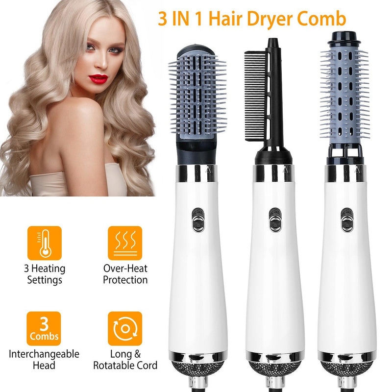 3-in-1 Hot Air Brush One-Step Hair Dryer Comb Beauty & Personal Care - DailySale