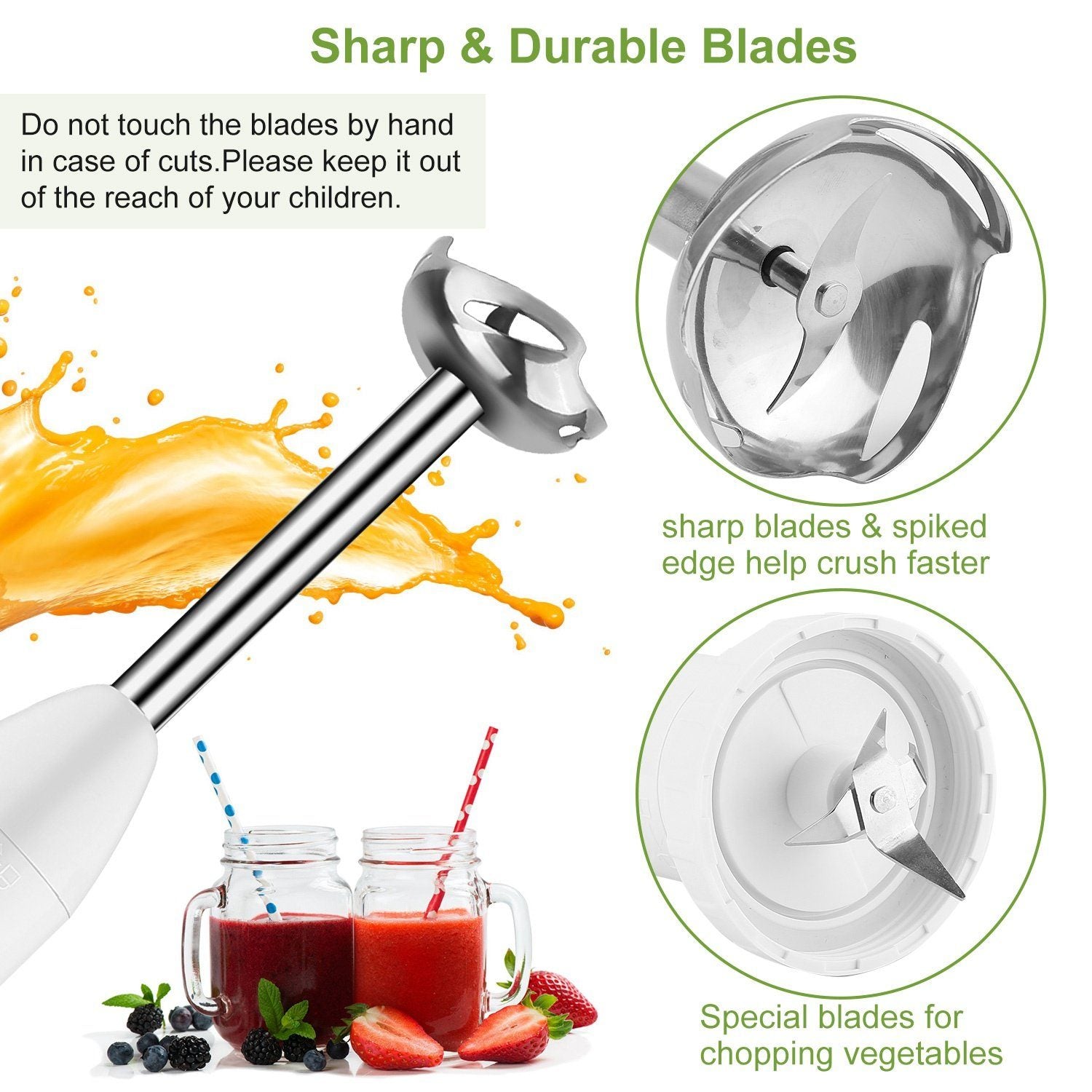 3-in-1 Immersion Hand Blender Multifunctional Stick Kitchen & Dining - DailySale