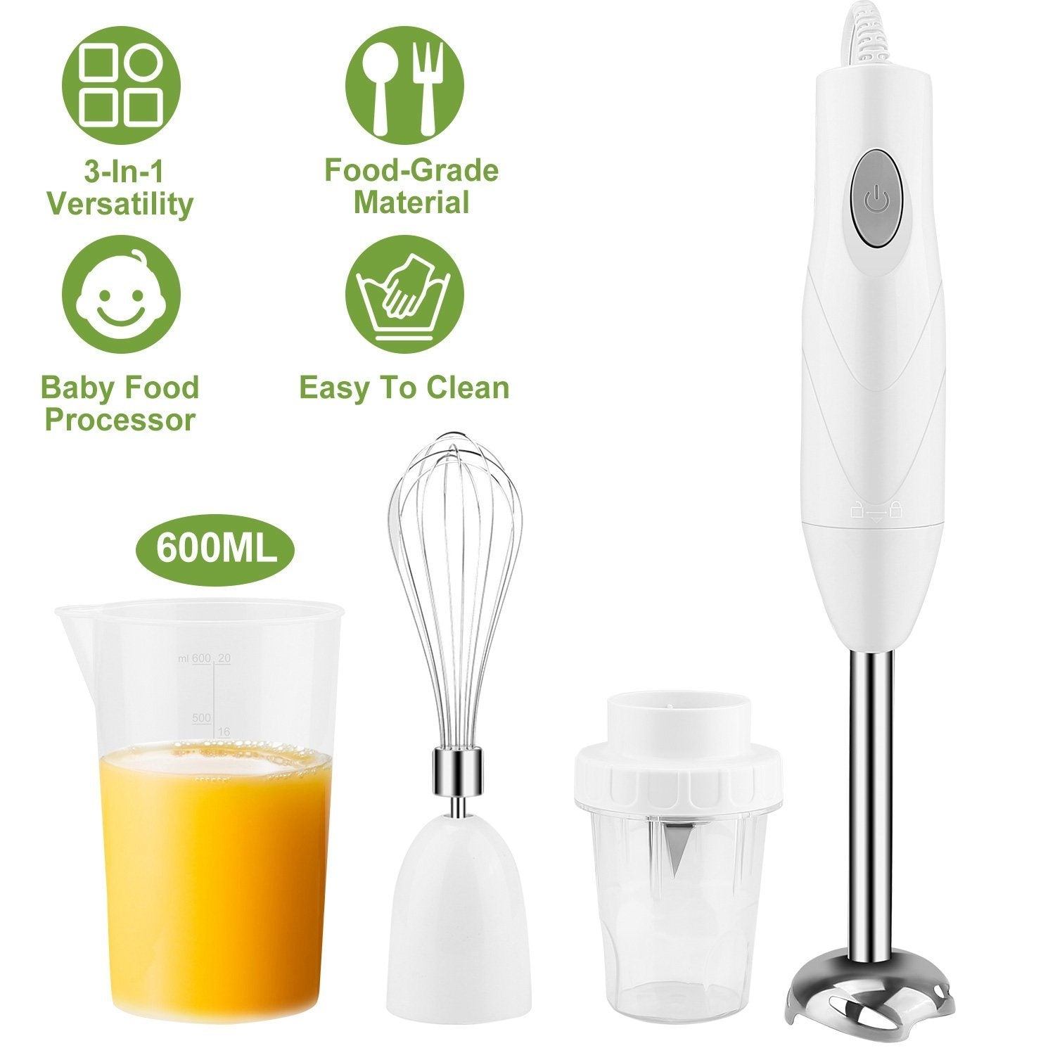 3-in-1 Immersion Hand Blender Multifunctional Stick Kitchen & Dining - DailySale