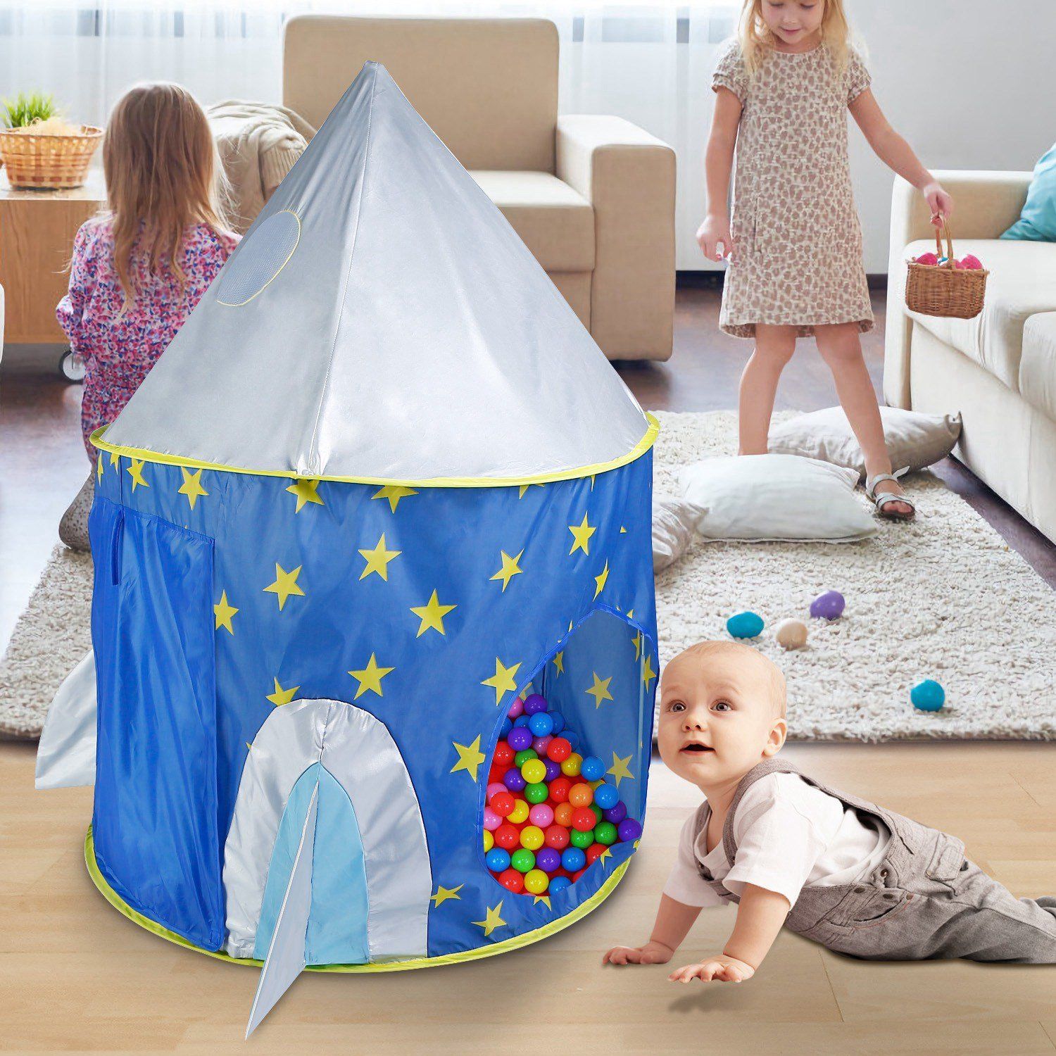 3-in-1 Kids Play Tent Ball Pit Set