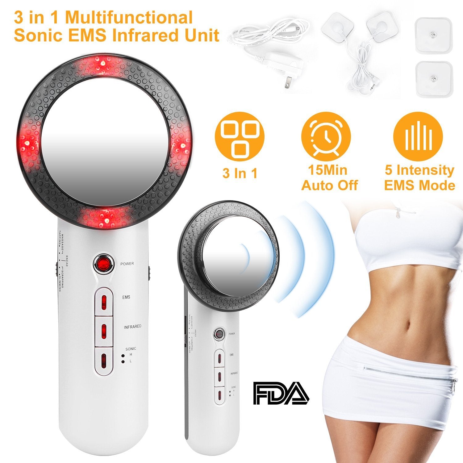 3-in-1 Multifunctional EMS Infrared Massager Fat Remover Beauty & Personal Care - DailySale