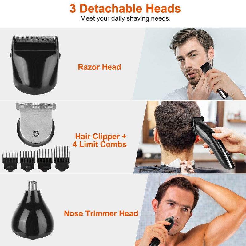 3-in-1 Rechargeable Hair Clipper Cordless Hair Trimmer Shaver Men's Grooming - DailySale