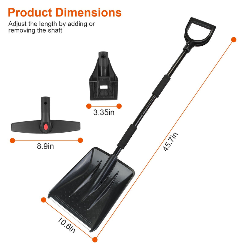 1 Set Telescopic Snow Shovel For Car, Snow Brush With Ice Scraper And Frost  Shovel, Sturdy And Durable Snow Removal Tool For Car
