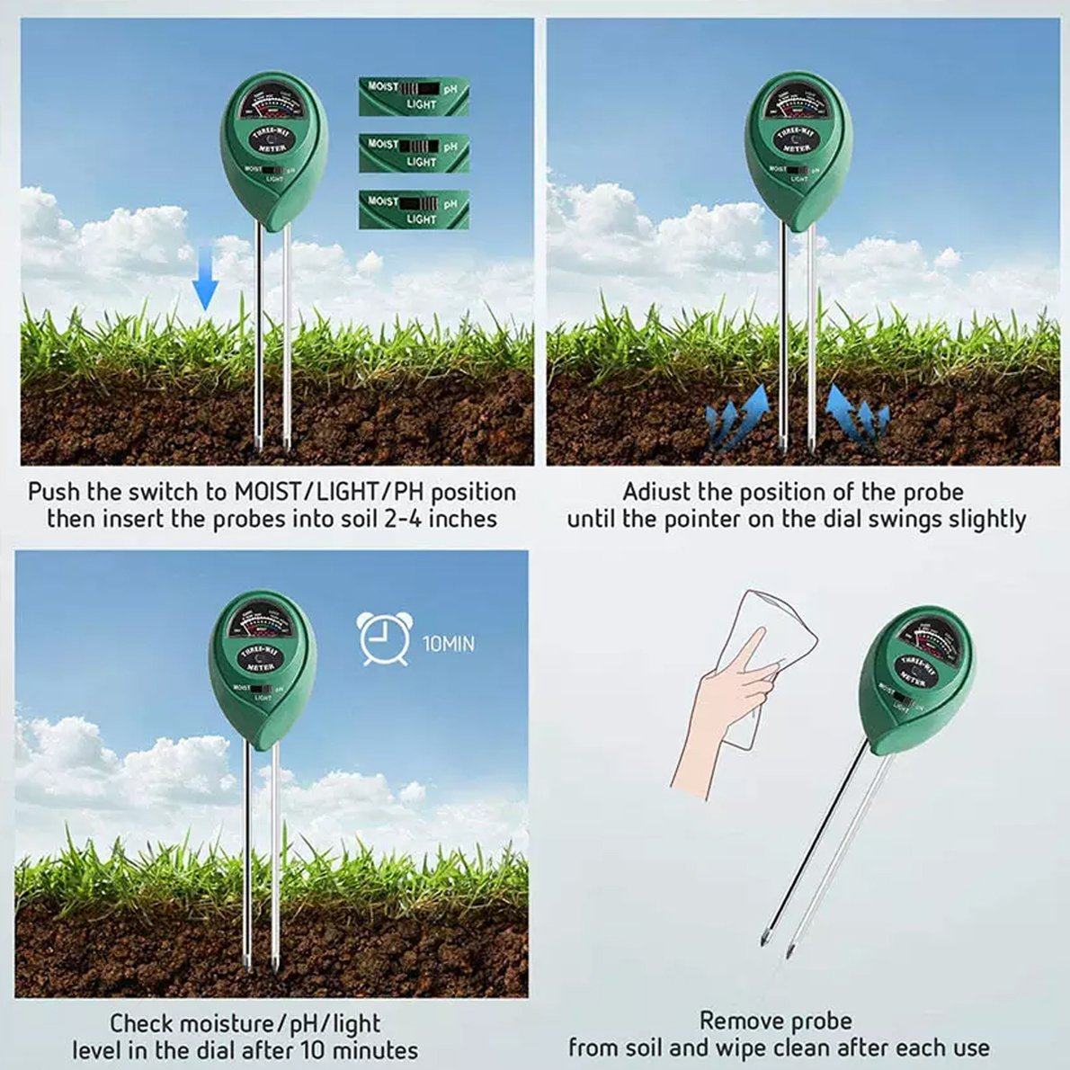 3-in-1 Soil Tester Kits for Garden Garden & Patio - DailySale