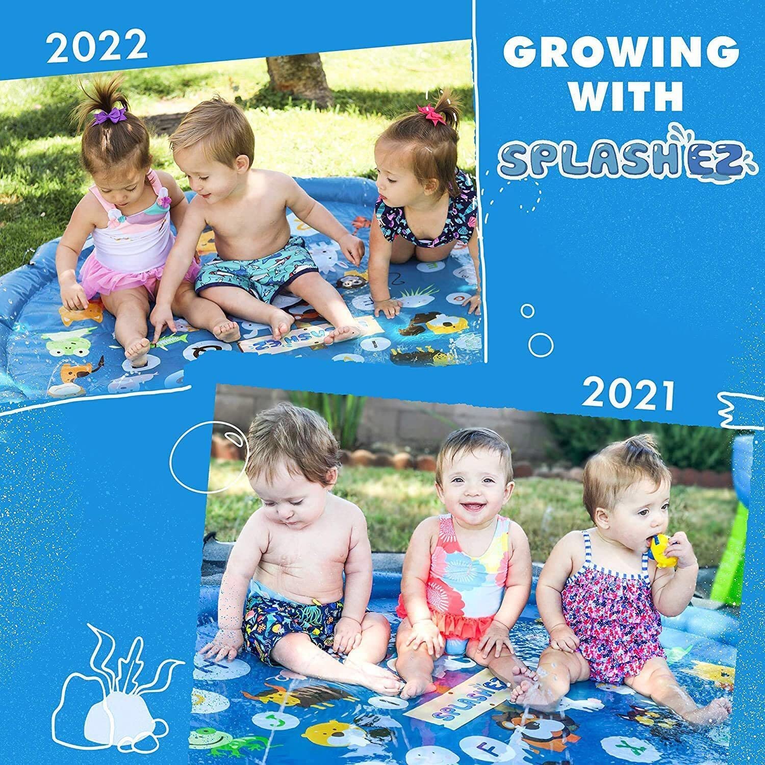 3-in-1 Splash Pad Kids Fountain Toys & Games - DailySale