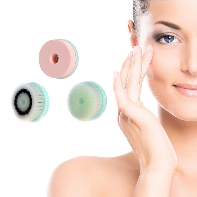 3-in-1 USB Rechargeable Facial Cleansing Brush Set Soft Scrubber Face Exfoliating Beauty & Personal Care - DailySale