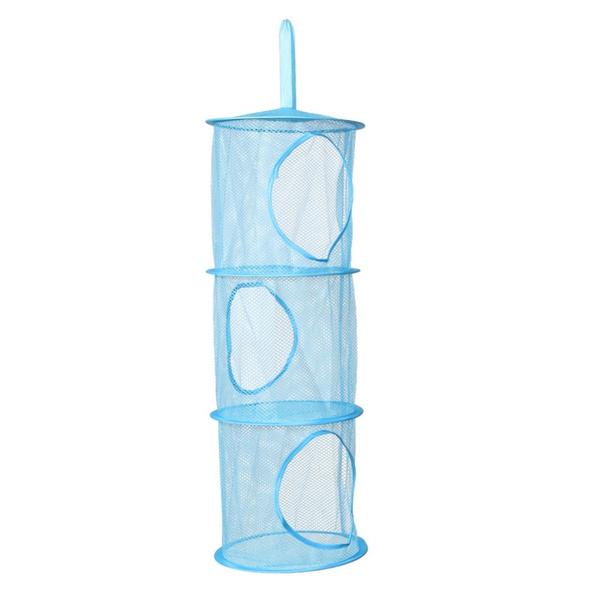 3-Layer Shelf Hanging Storage Net Closet & Storage Blue - DailySale