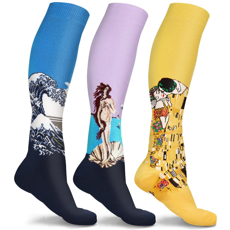 3 or 6-Pairs: DCF Famous Art Paintings Compression Socks Everything Else Set B S/M - DailySale