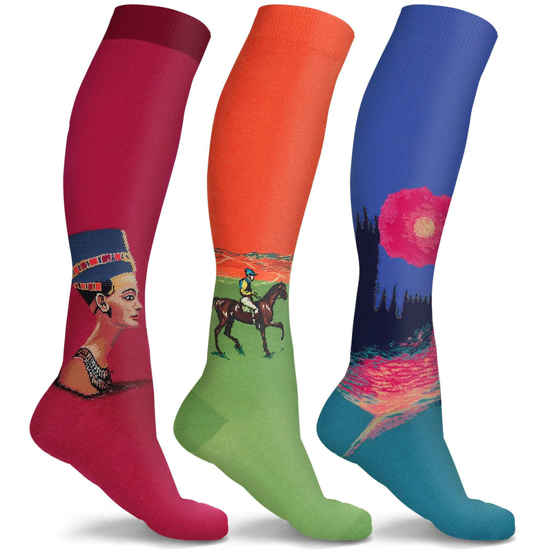 3 or 6-Pairs: DCF Famous Art Paintings Compression Socks Everything Else Set D S/M - DailySale