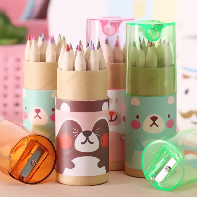 3-Pack: 12-Color Cute Pencils Creative Stationery Cute Bear Arts & Crafts - DailySale