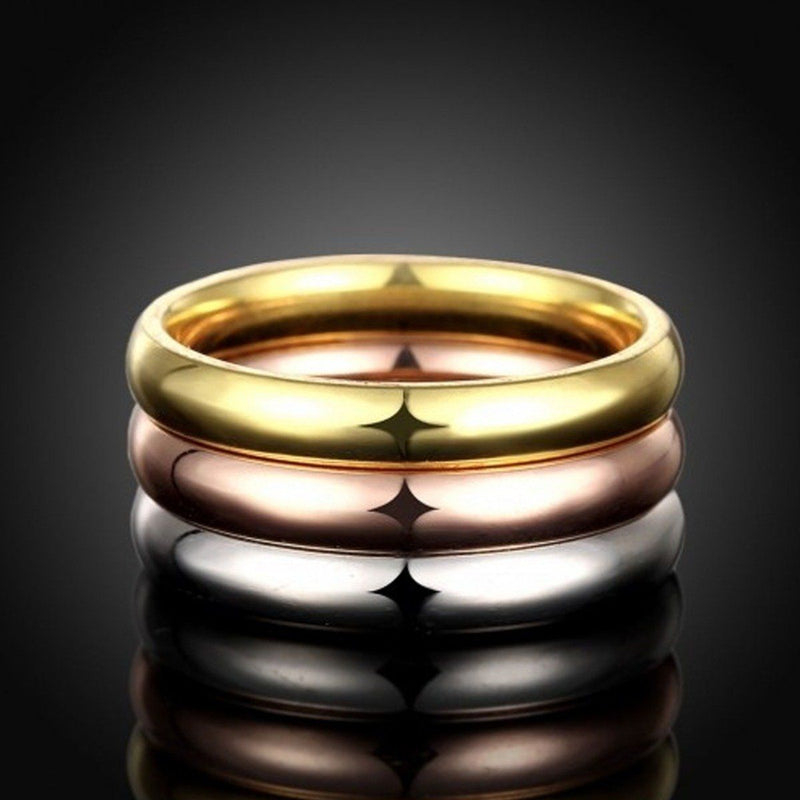 3 Pack: 18K Gold Plated Over Stainless Steel Multi-Band Stackable Ring Jewelry - DailySale