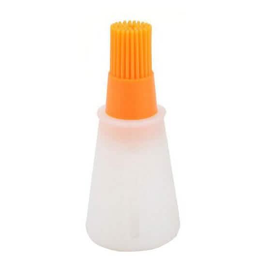 3-Pack: 2.2oz Silicone BBQ Oil Bottle Brush with Flat-Bottom Design Kitchen Tools & Gadgets Orange - DailySale