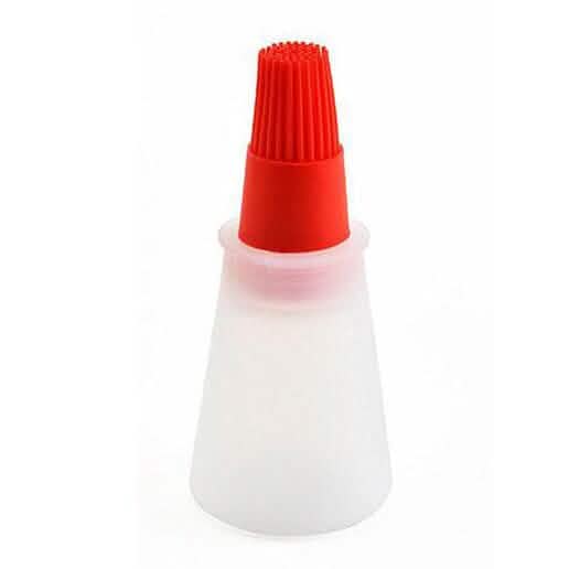 3-Pack: 2.2oz Silicone BBQ Oil Bottle Brush with Flat-Bottom Design Kitchen Tools & Gadgets Red - DailySale