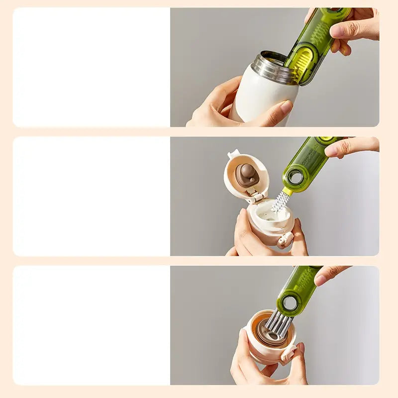 3-Pack: 3-in-1 Tiny Bottle Cup Lid Detail Brush Kitchen Tools & Gadgets - DailySale