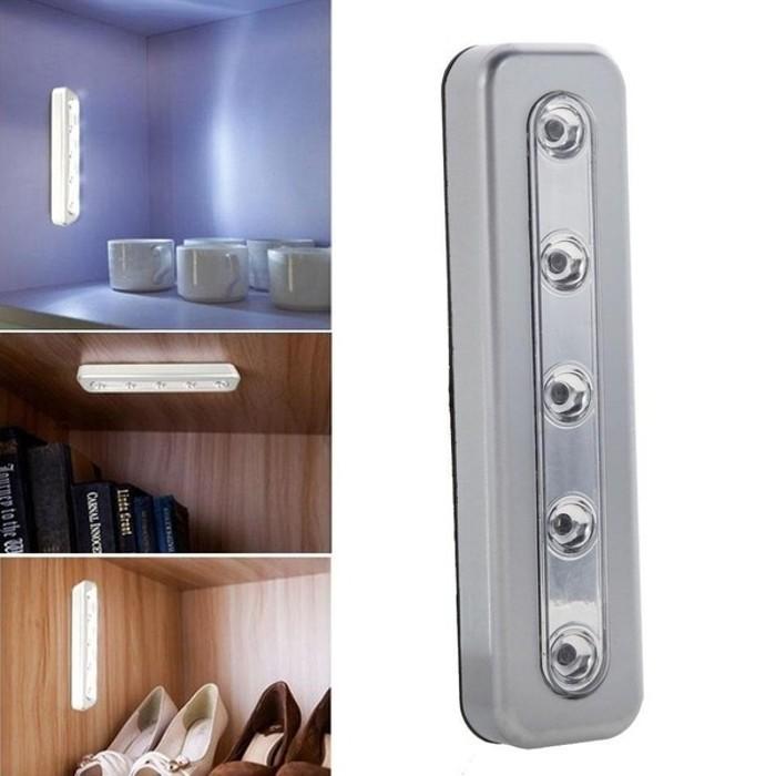 3-Pack: 5-LED One Touch Stick-on Anywhere Touch Tap Night Light Lighting & Decor - DailySale