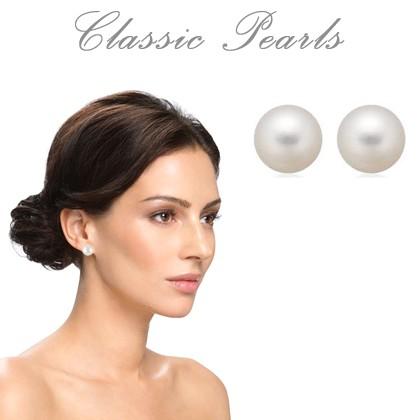 3-Pack: 8 MM Faux Pearl Stud Earrings Jewelry - DailySale