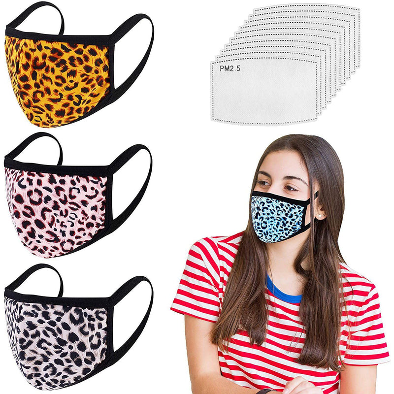 3-Pack: Adult Cotton Reusable Face Masks with 10 Filters Face Masks & PPE - DailySale
