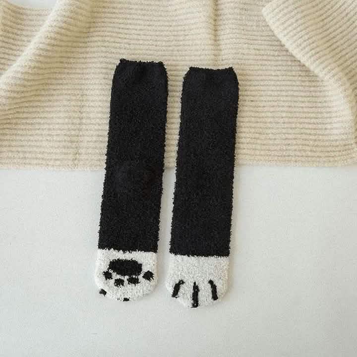 3-Pack: Autumn and Winter Cat Claws Socks Wellness & Fitness Black - DailySale