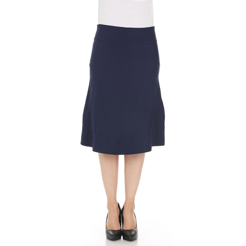 3-Pack: Aviot Lightweight Fitted A-Line Skirt Women's Apparel Navy XS - DailySale