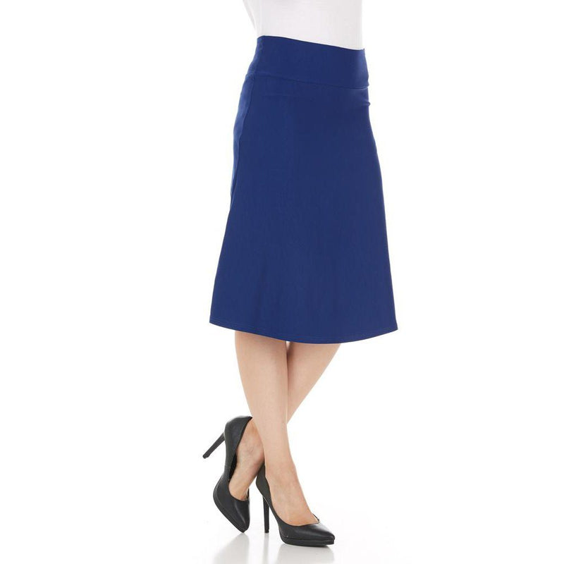 3-Pack: Aviot Lightweight Fitted A-Line Skirt Women's Apparel Royal Blue XS - DailySale