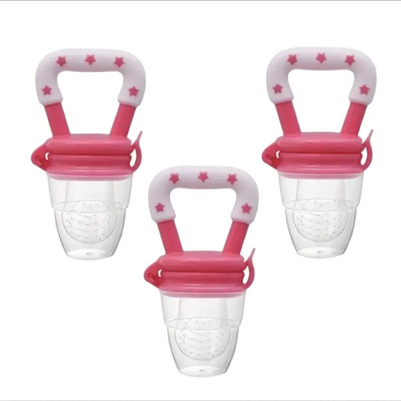 3-Pack: Baby Fresh Food Feeder Pacifier Baby Pink - DailySale