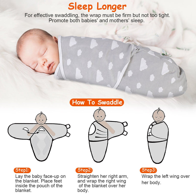 3-Pack: Baby New Born Swaddle Wrap Baby - DailySale