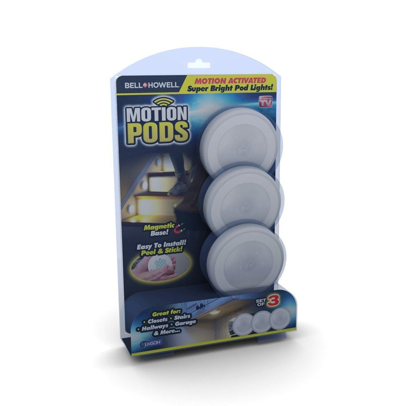 3-Pack: Bell + Howell Motion Activated LED Pods Home Lighting - DailySale
