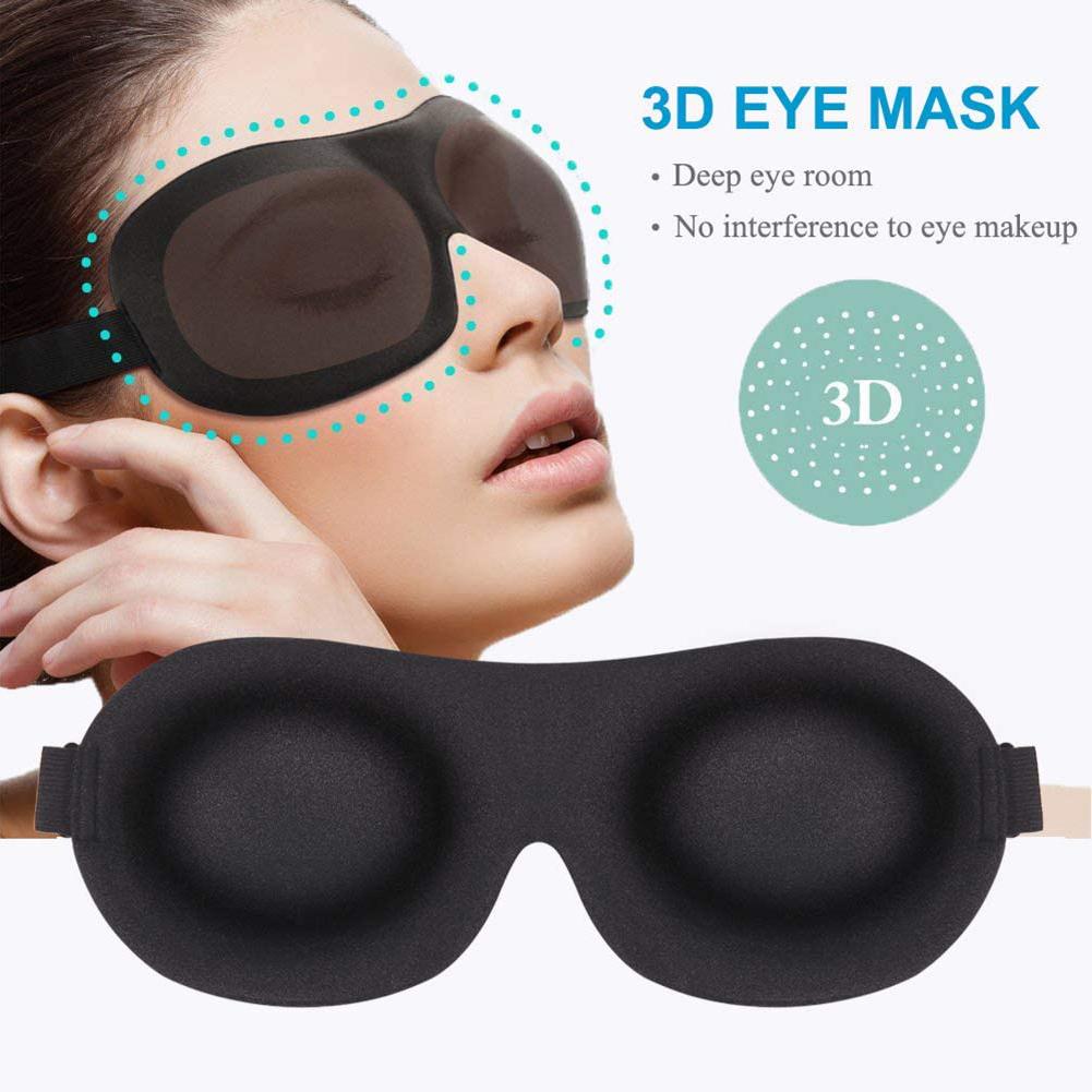 3-Pack: Blackout Eye Mask with Adjustable Strap Bedding - DailySale